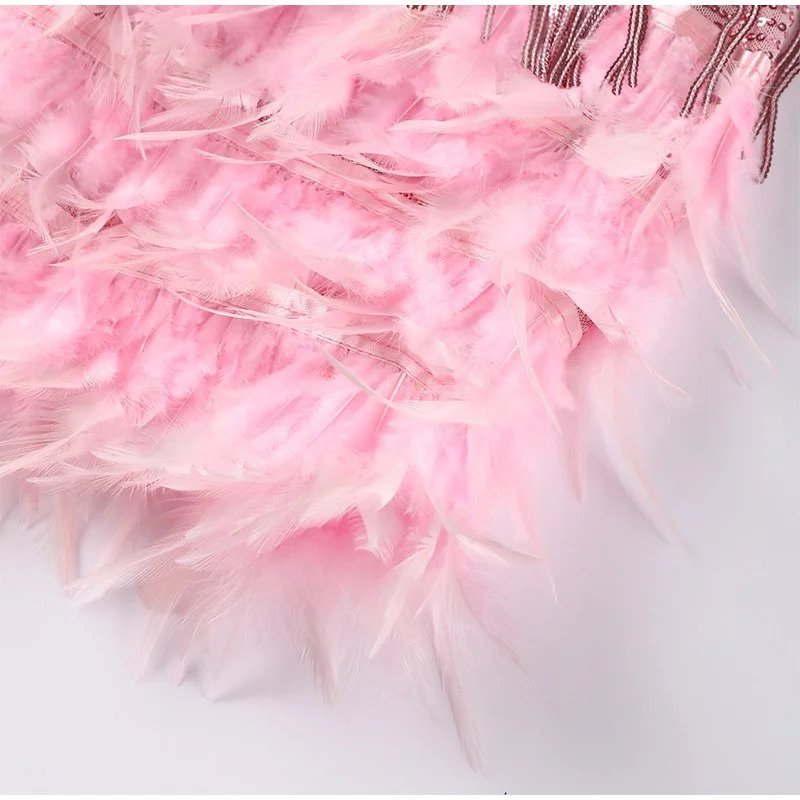 Jemima | Fringe Trim Spaghetti Strap Mini Dress