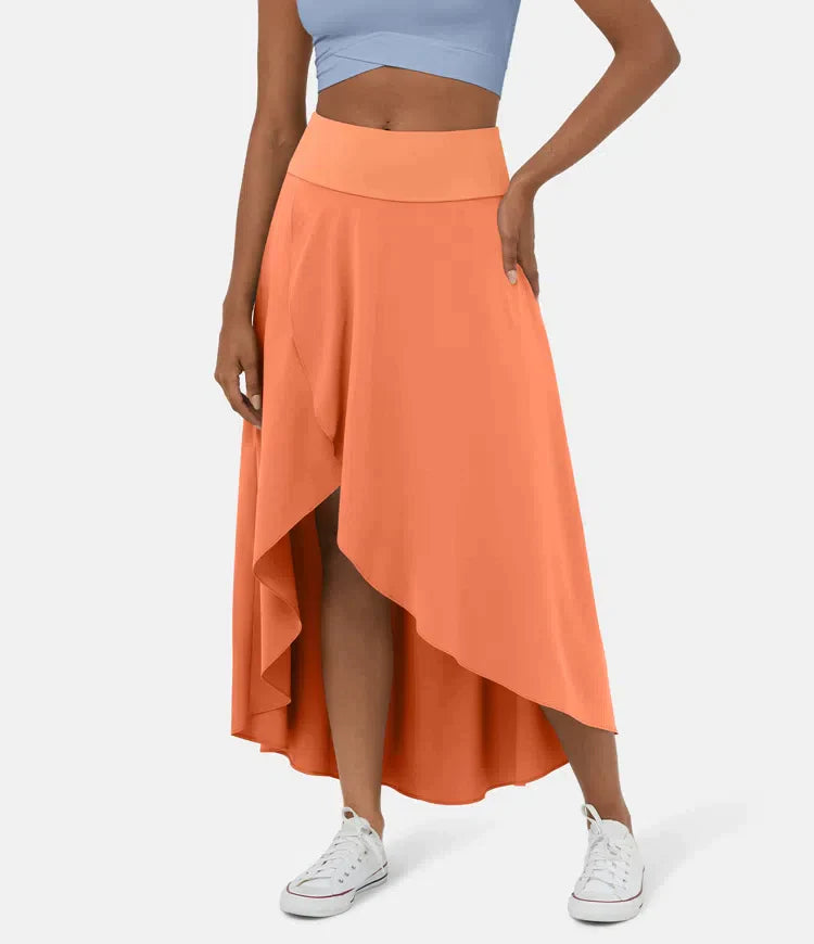 Keisha | Skirt High Waist Asymmetric Ruffle Hem