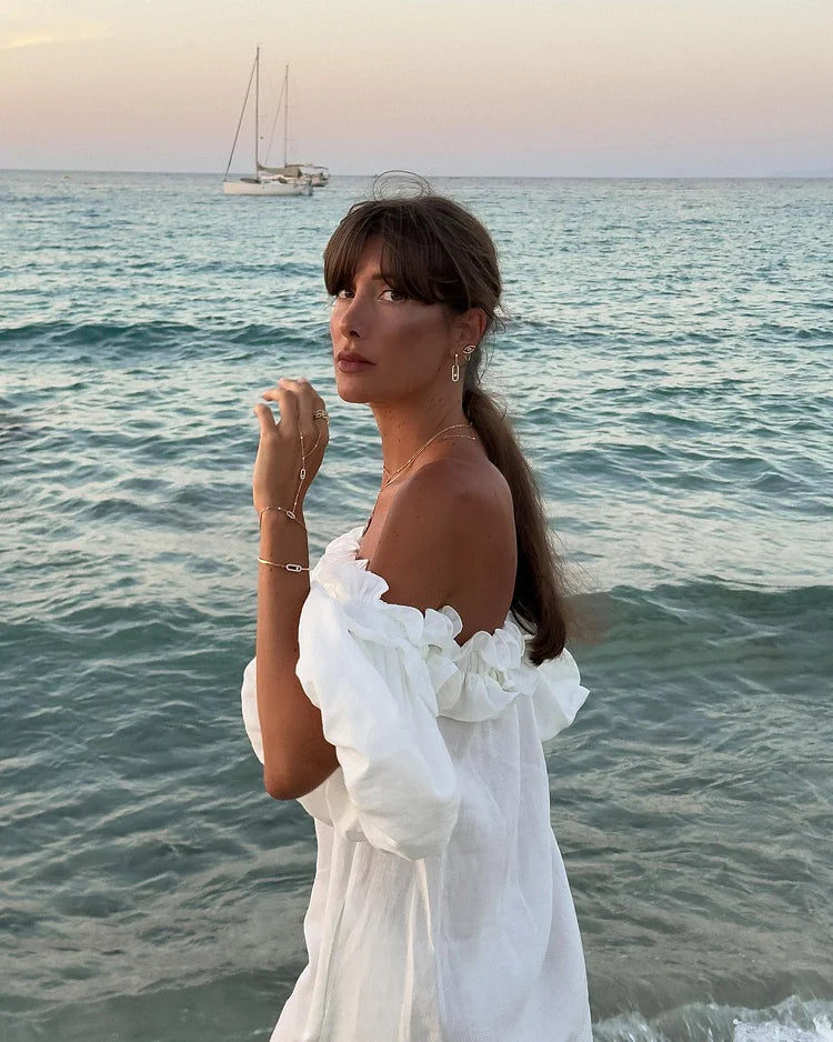 Francisca | Off Shoulder Ruffle Maxi Dress