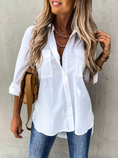 Aziza | Button Front Longline Shirt