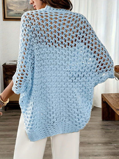 Etleva | Open Knit Batwing Sleeve Cardigan