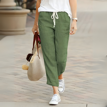Izumi | Trousers Cropped Drawstring Wide Leg Pants
