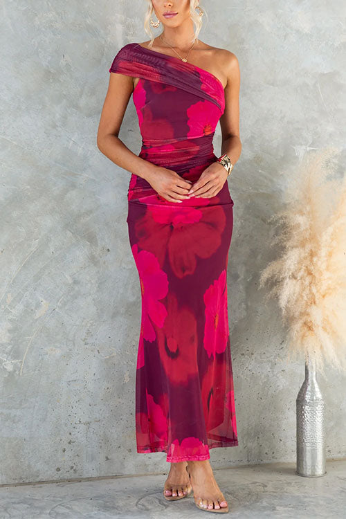 Lindsey | Floral V Neck Sleeveless Maxi Dress