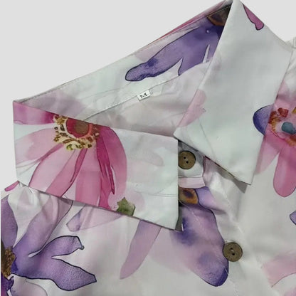 Mayla | Floral Print Button Front Blouse Shirt