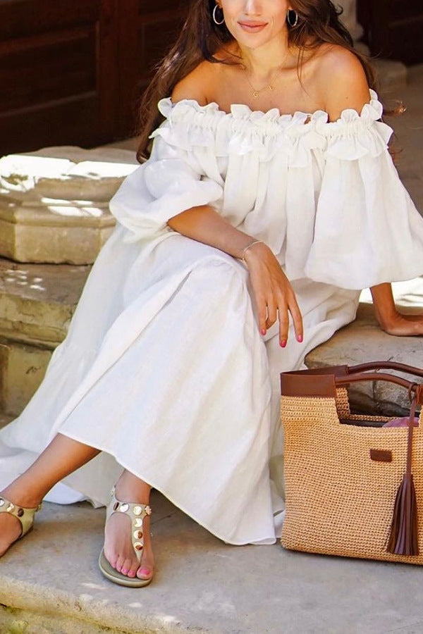 Francisca | Off Shoulder Ruffle Maxi Dress