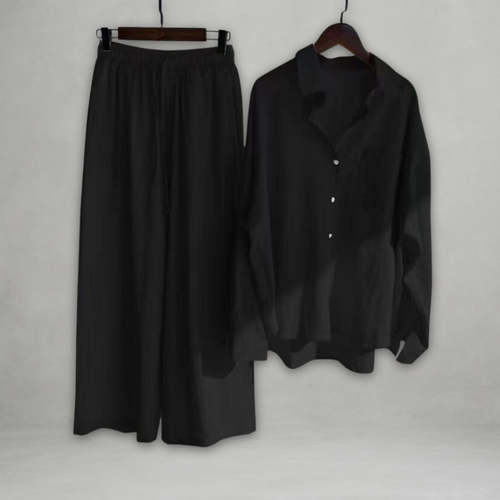 Ottavia | Two Piece Shirt Wide Leg Set
