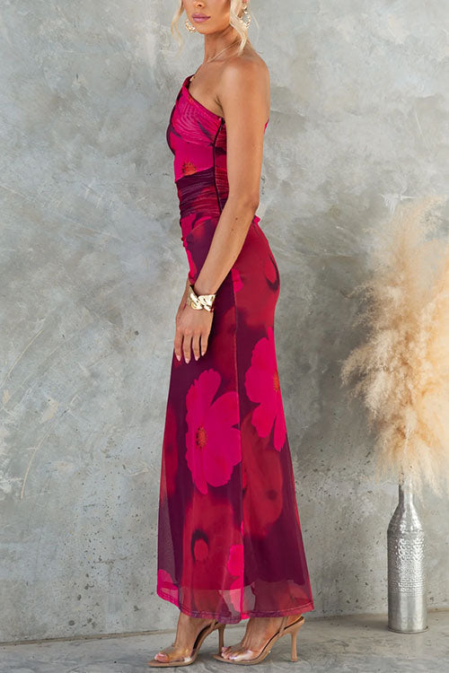 Lindsey | Floral V Neck Sleeveless Maxi Dress