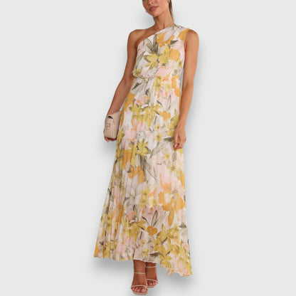 Jillian | Floral One Shoulder Maxi Dress