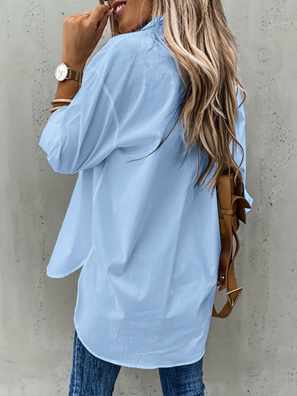 Aziza | Button Front Longline Shirt