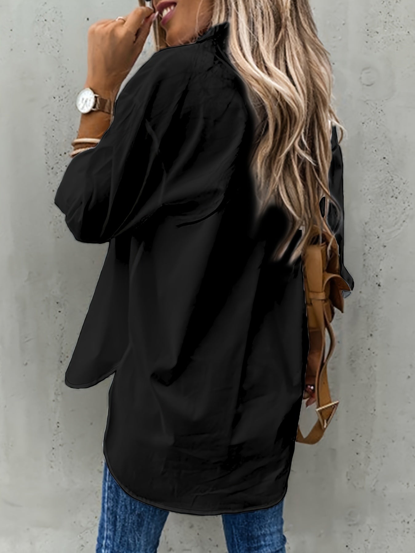 Aziza | Button Front Longline Shirt