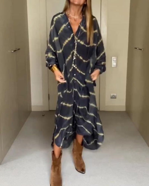 Svetlana | Tie Dye Button Front Maxi Dress