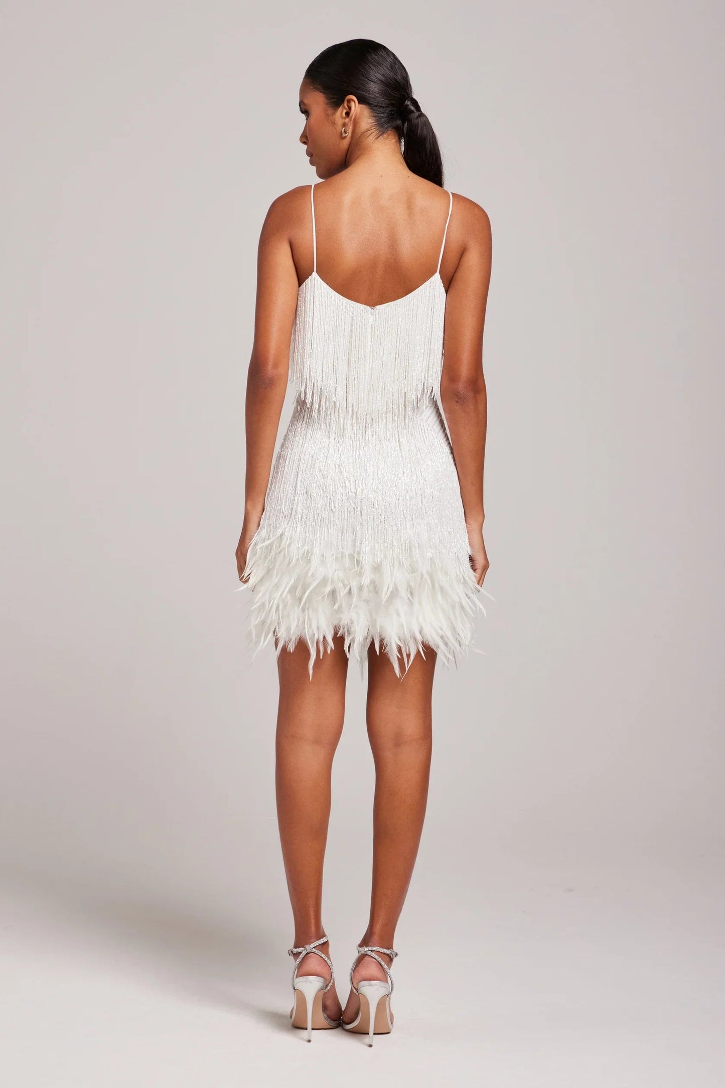 Jemima | Fringe Trim Spaghetti Strap Mini Dress
