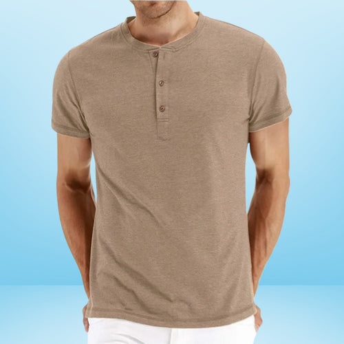 Bilgert | Short Sleeve Henley Neck T-Shirt