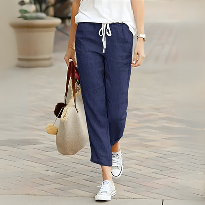 Izumi | Trousers Cropped Drawstring Wide Leg Pants
