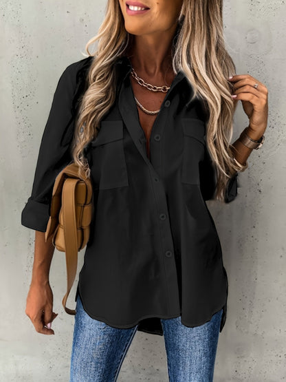 Aziza | Button Front Longline Shirt