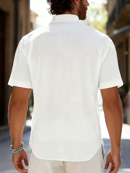 Dolan | Shirt Short Sleeve Henley Button Placket