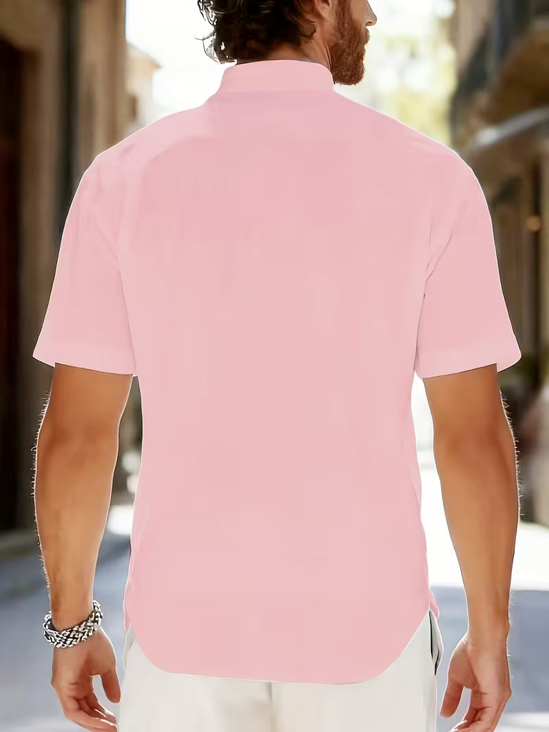 Dolan | Shirt Short Sleeve Henley Button Placket