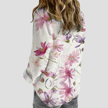Mayla | Floral Print Button Front Blouse Shirt