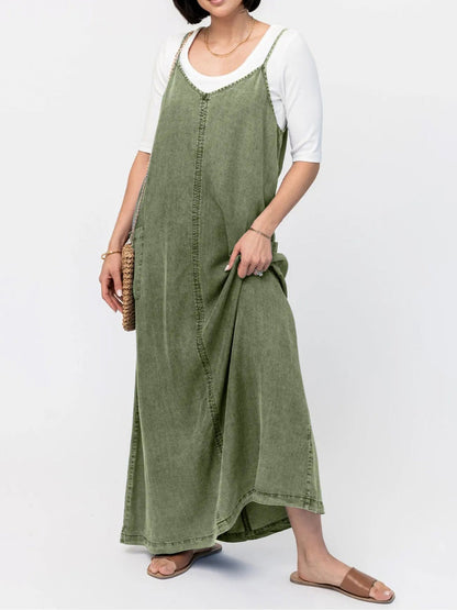 Éricaa | Denim-Style Loose Fit Maxi Dress