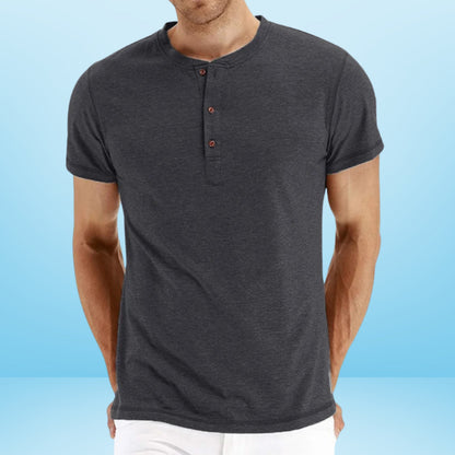 Bilgert | Short Sleeve Henley Neck T-Shirt