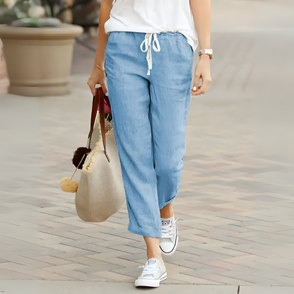 Izumi | Trousers Cropped Drawstring Wide Leg Pants