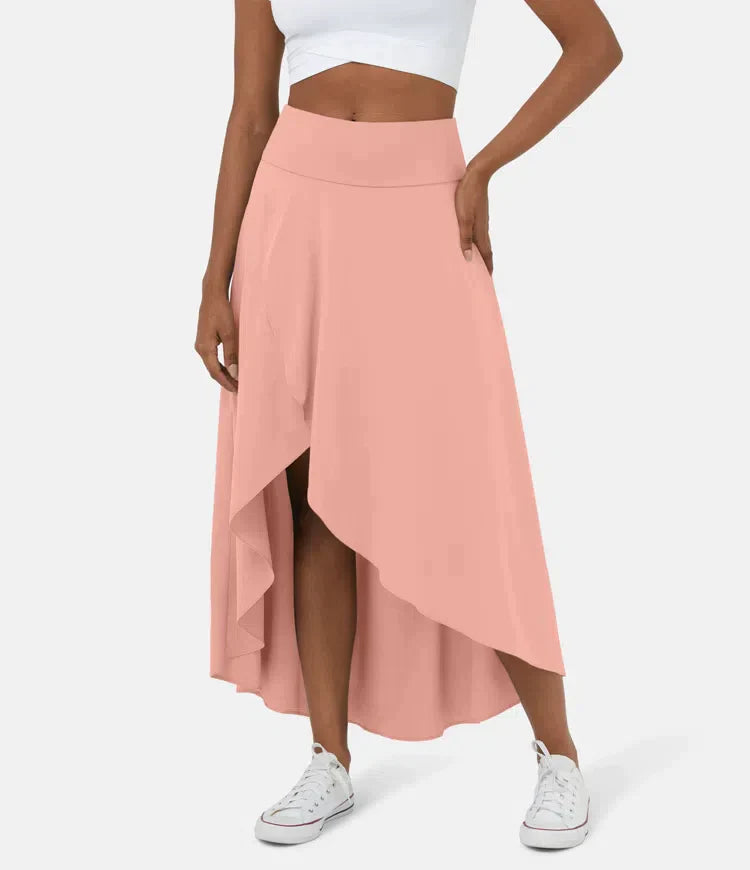 Keisha | Skirt High Waist Asymmetric Ruffle Hem