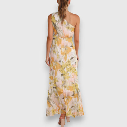 Jillian | Floral One Shoulder Maxi Dress