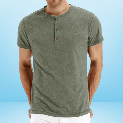 Bilgert | Short Sleeve Henley Neck T-Shirt