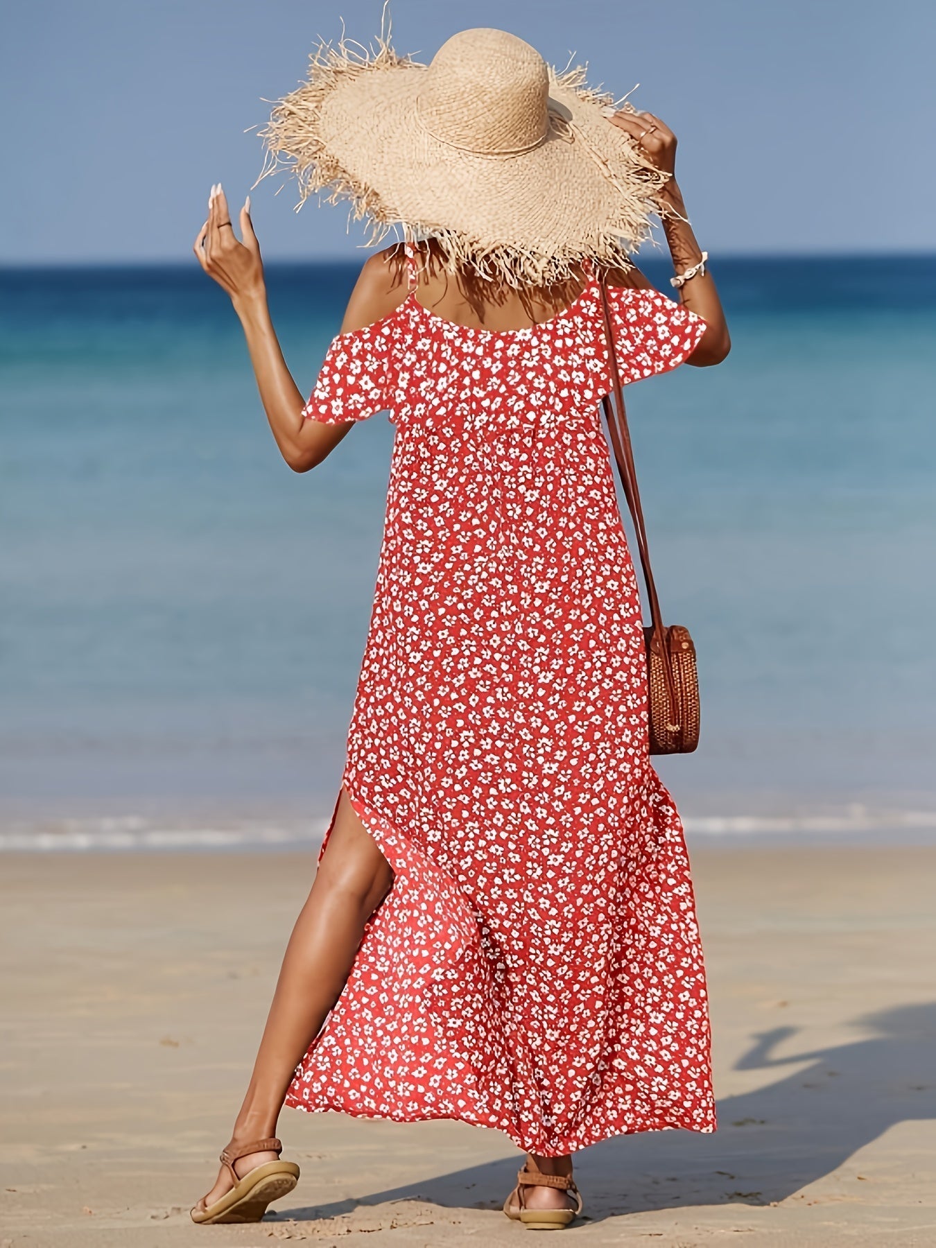 Consuelo |Off Shoulder Floral Print Maxi Dress