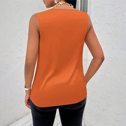 Naiyan | Sleeveless Cowl Neck Solid Blouse