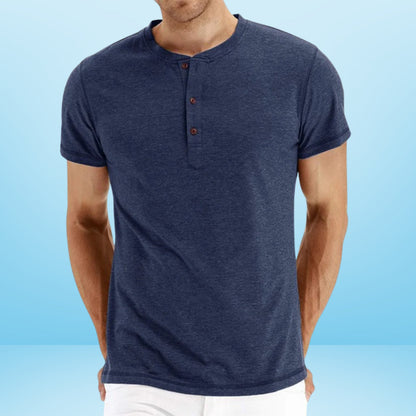 Bilgert | Short Sleeve Henley Neck T-Shirt
