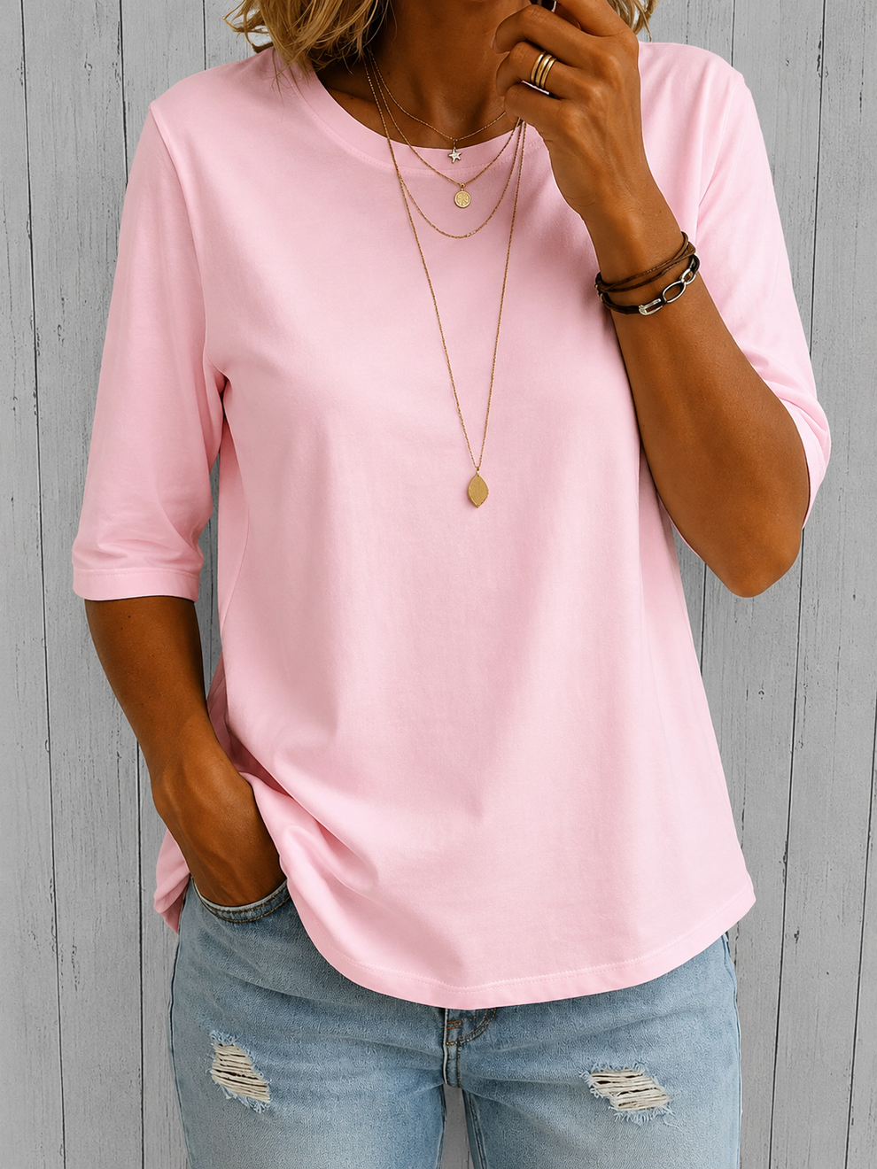 Beela | T Shirt Crew Neck Half Sleeve