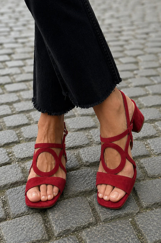 Gurng | Sandals With Square Toe Cutout Straps
