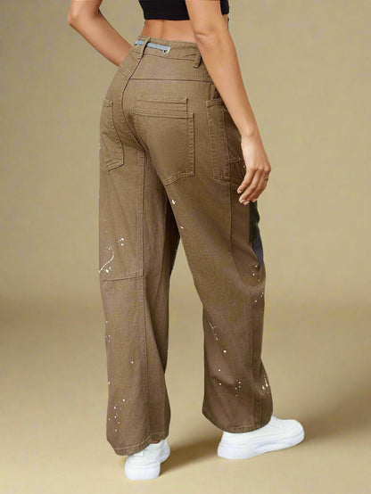 Felixa | Wide Leg Patchwork Drawstring Pants