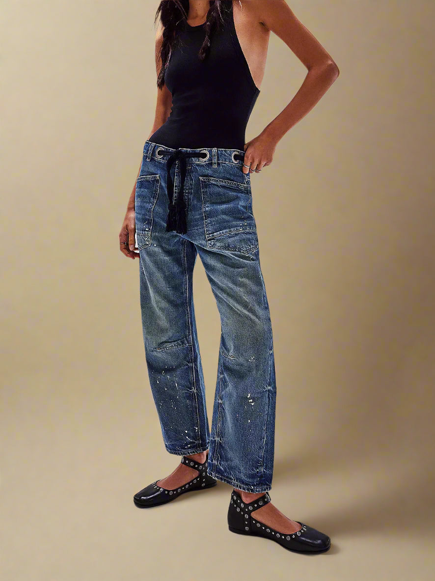 Felixa | Wide Leg Patchwork Drawstring Pants