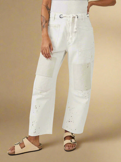 Felixa | Wide Leg Patchwork Drawstring Pants