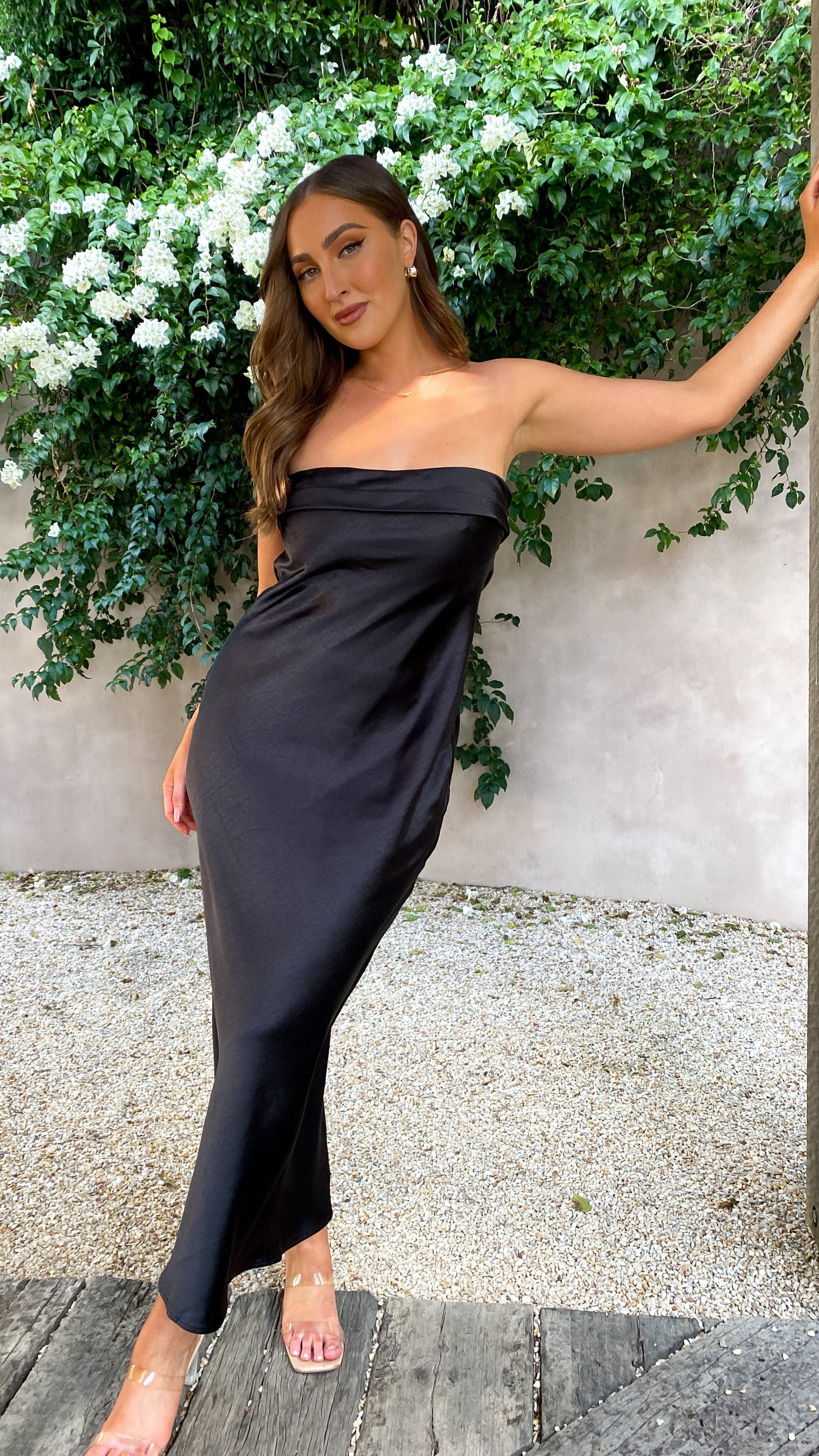 Thesa | Strapless Floral Print Maxi Dress