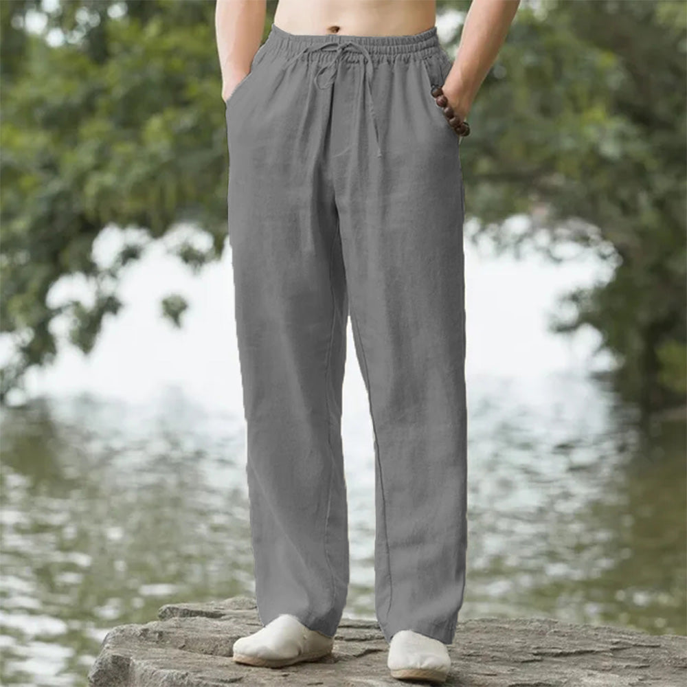Ethan | Straight Leg Drawstring Casual Pants