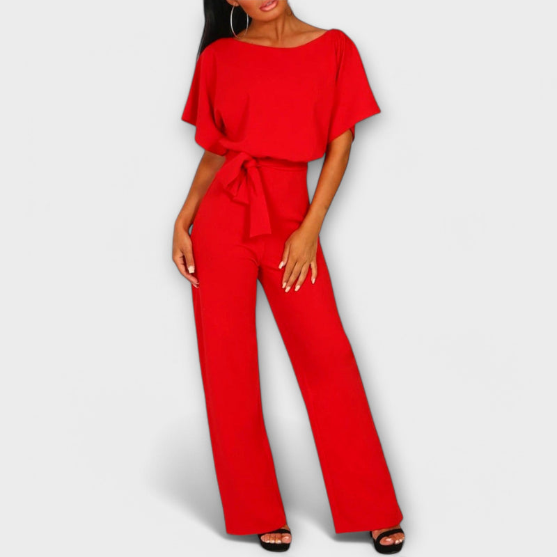 Salihe | Jumpsuit With Tie Waist Wide Leg