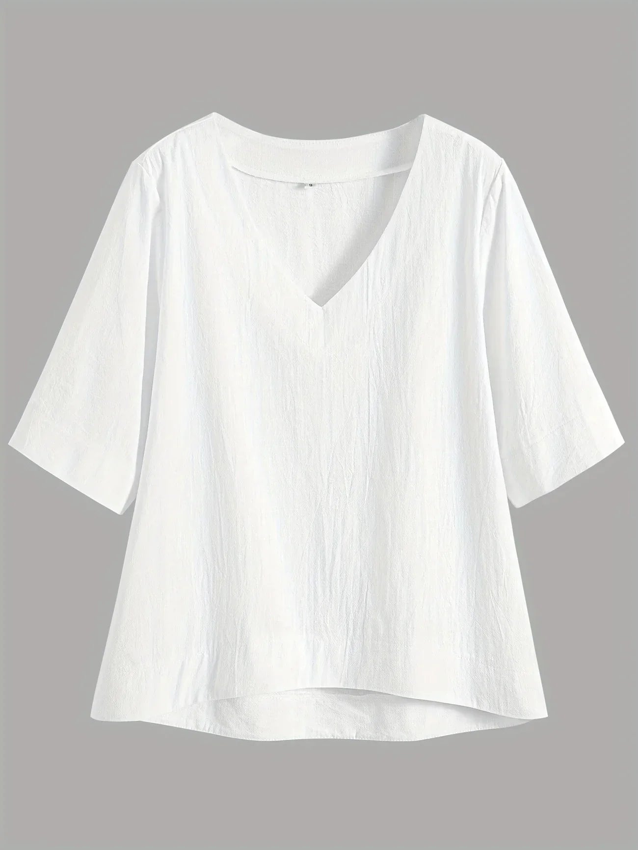Mattea | V Neck Loose Fit Short Sleeve Top