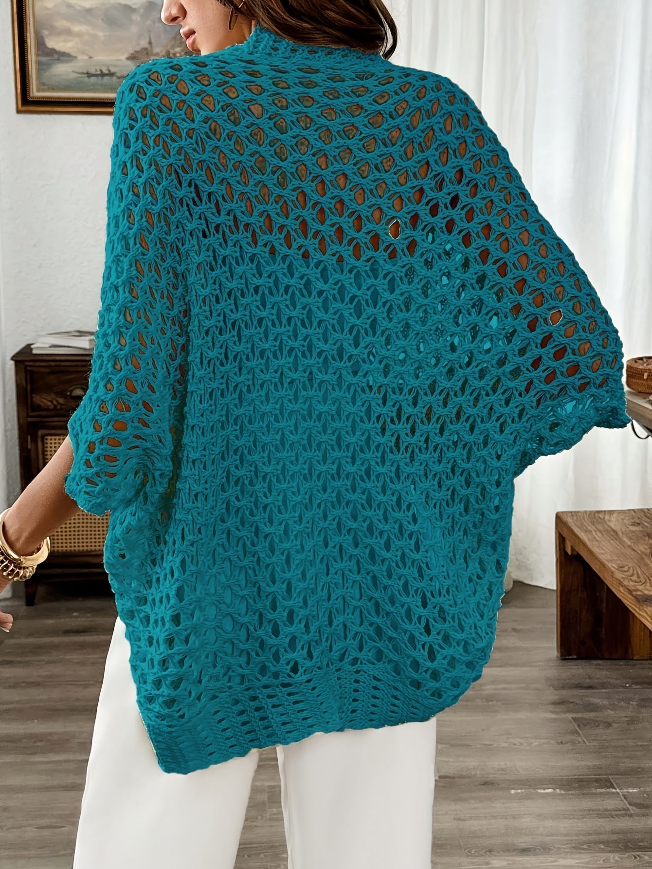 Etleva | Open Knit Batwing Sleeve Cardigan