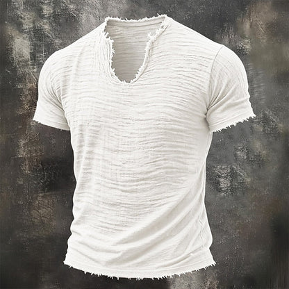 Pavel | T Shirt V Neck Raw Hem