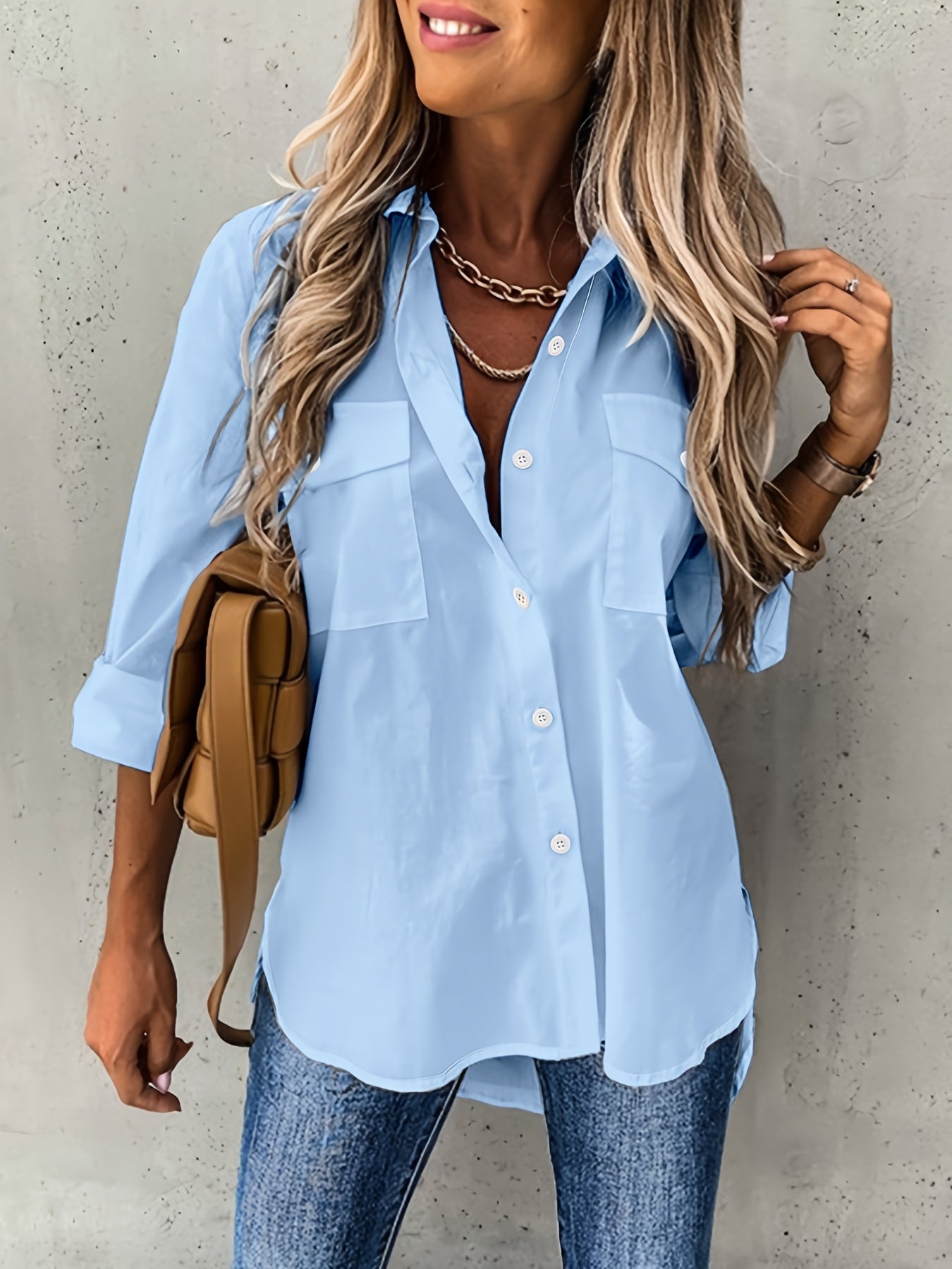 Aziza | Button Front Longline Shirt