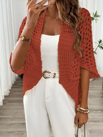Etleva | Open Knit Batwing Sleeve Cardigan