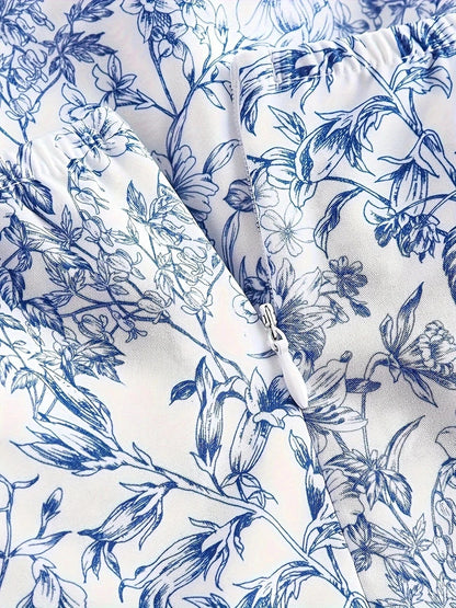 Ortagus | Dress Floral Ruffle Tie Strap Mini