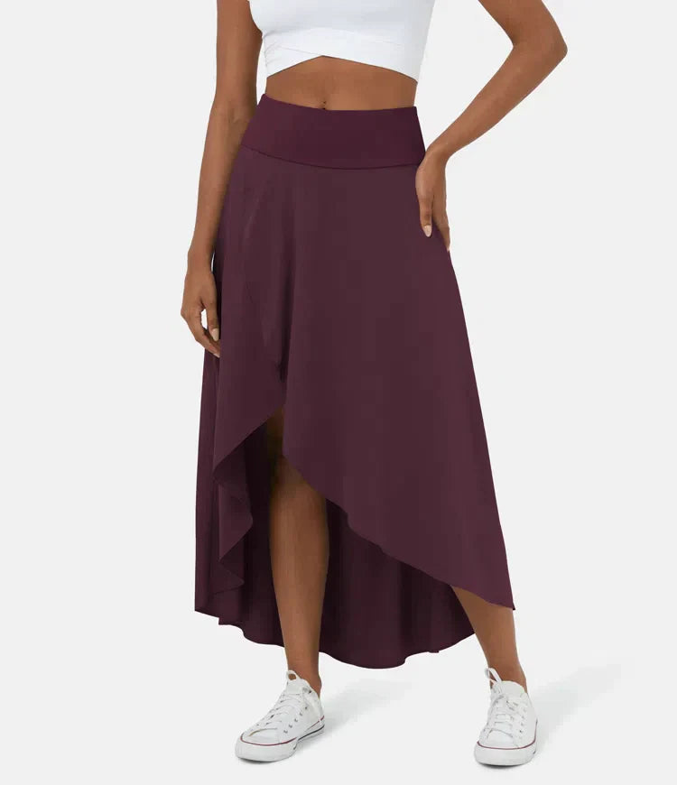 Keisha | Skirt High Waist Asymmetric Ruffle Hem