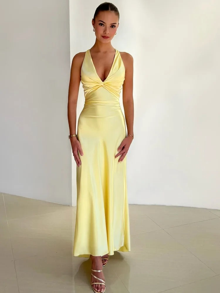 Fabiola | Sleeveless V-Neck Maxi Dress