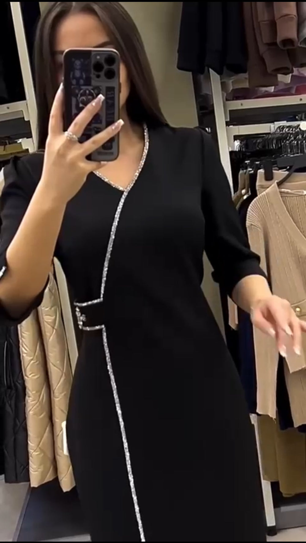 Vesela | Maxi Dress V Neck Contrast Trim