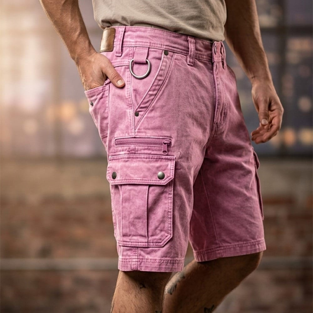 Pezeshkian | Cargo Shorts With Washed Utility Pockets