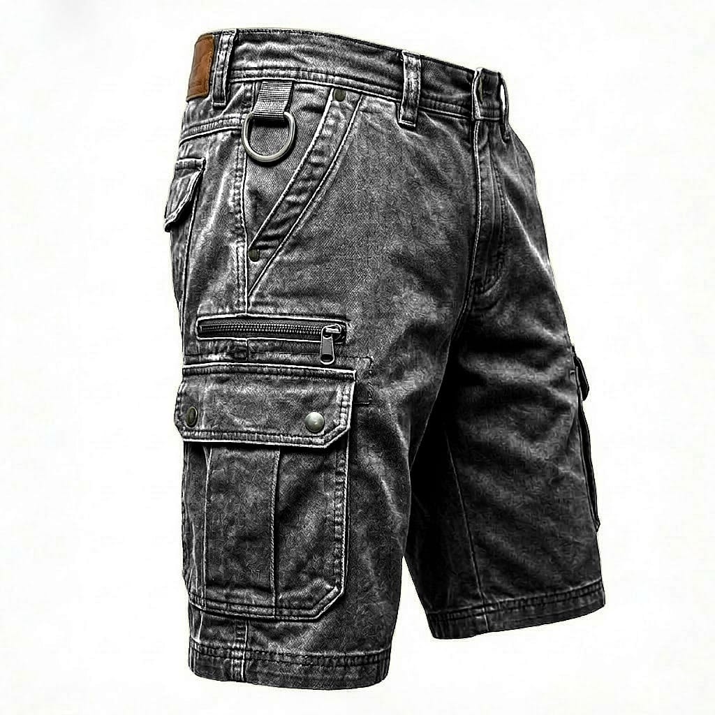 Pezeshkian | Cargo Shorts With Washed Utility Pockets
